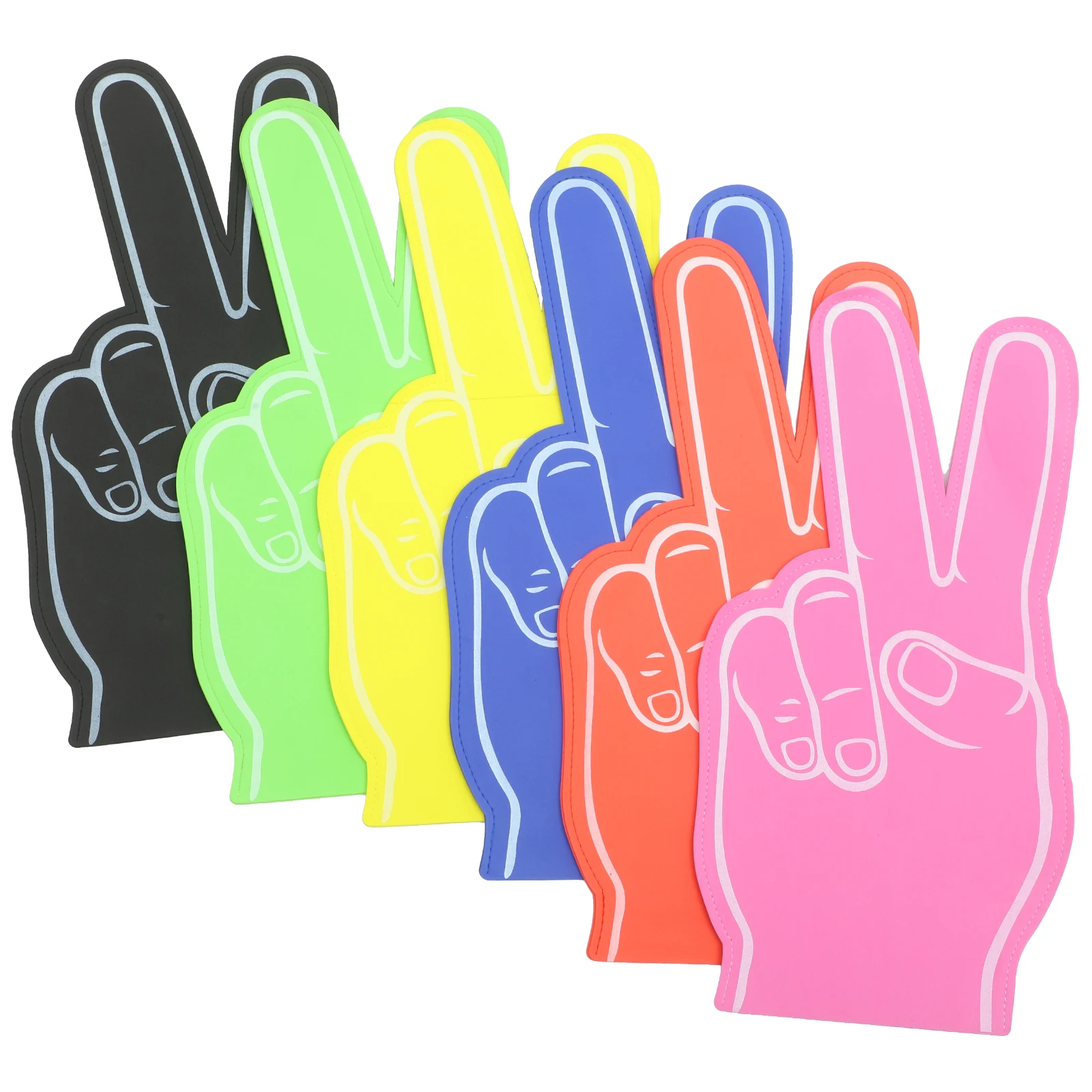 

6 Pcs EVA Foam Glove Cheerleading Props with Even Color for Sports Party Favors Reusable Hands Supplies