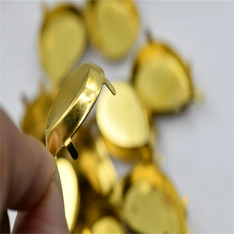 strong brass casing Brass Empty Setting with pendant for stones Jewellery making normal Claw teardrop