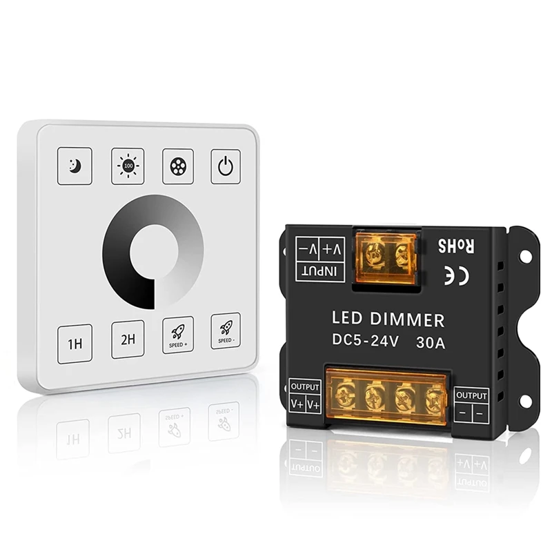 RF Wireless Wall- Mounted Touch Panel Dimmer Control illuminazione a strisce LED monocolore per DC5-24V 30A