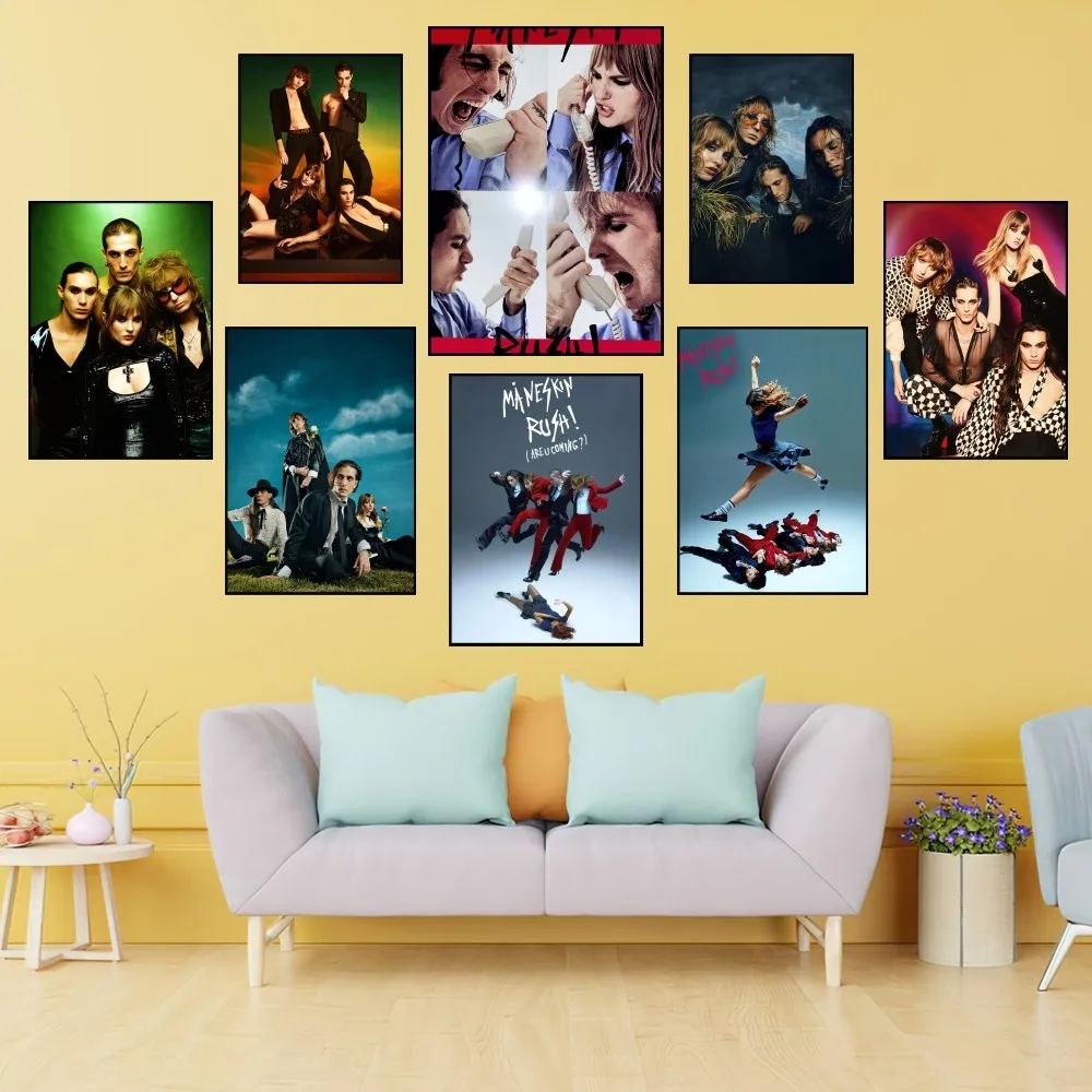 Rock Band Maneskin Rush Poster Prints Wall Painting Bedroom Living Room Decoration Office Small