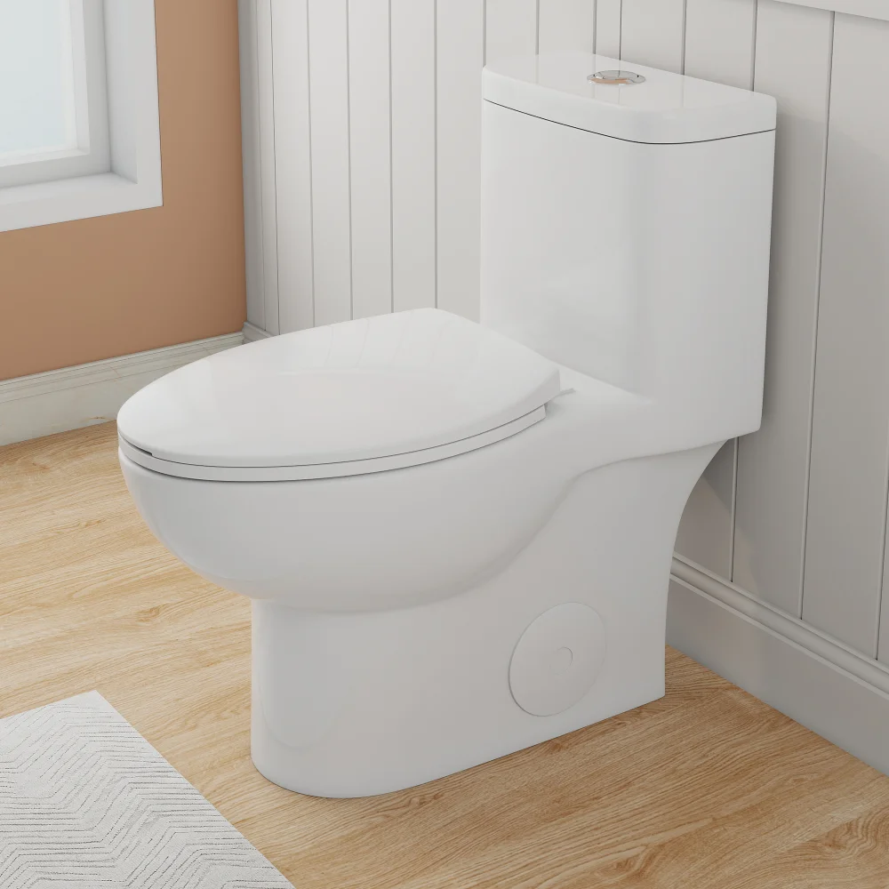 1.28/0.8 GPF Tornado Flush One-Piece Toilet with Comfort Chair Seat ADA Height 17