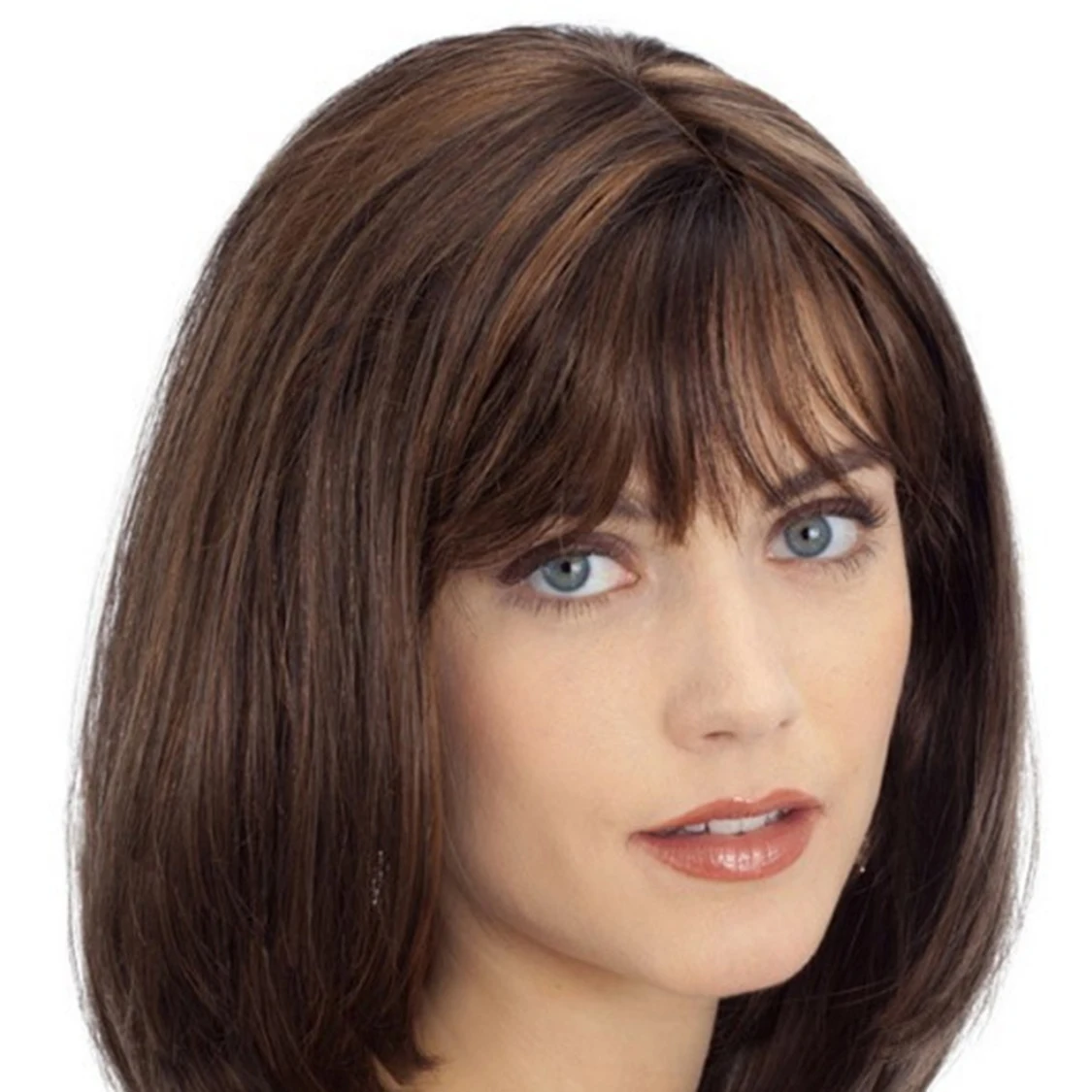 

Женский модный светло-коричневый короткий волнистый синтетический парик