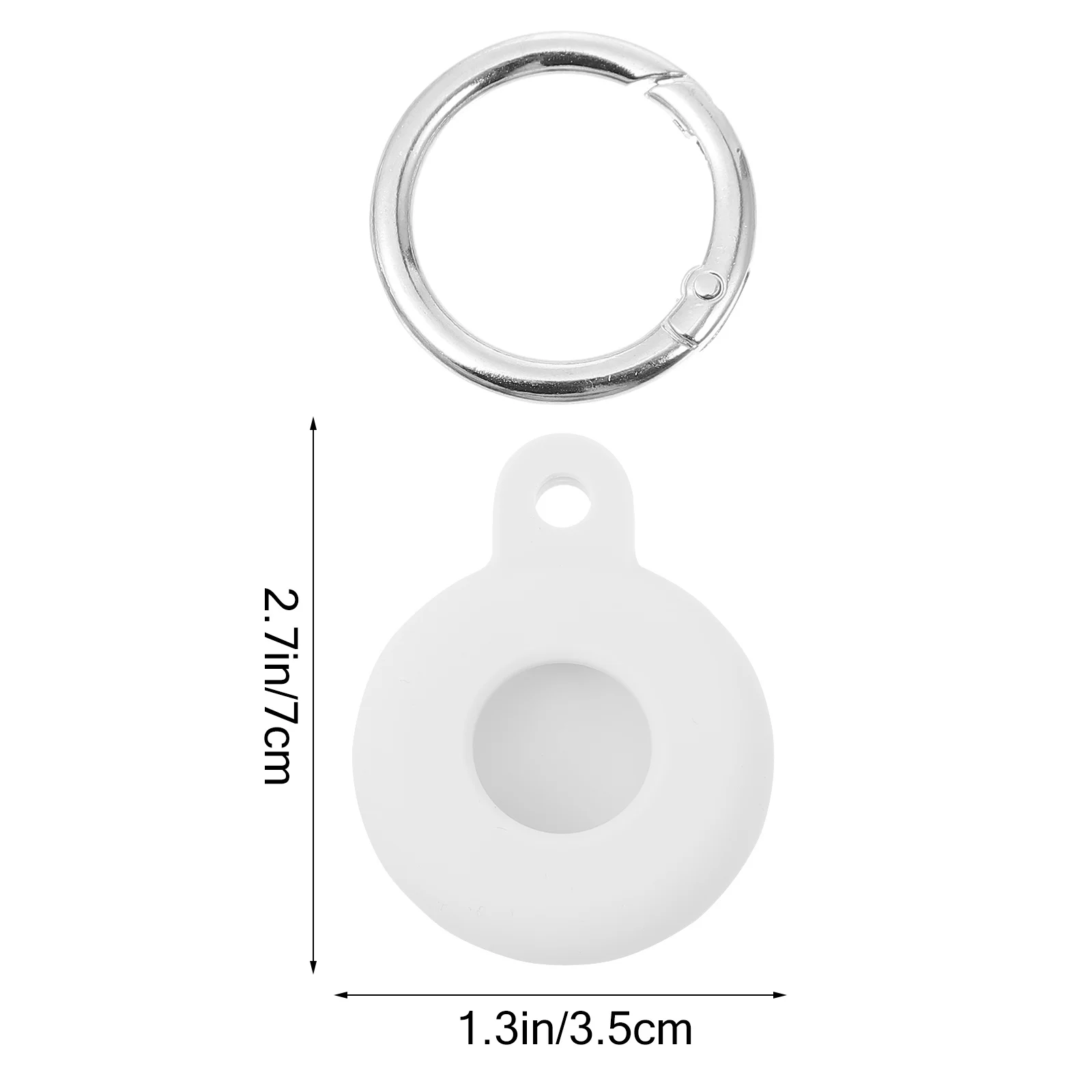 2pcs Silicone Protective Case For Smart Tracer Anti-Scratch Durable Cover With Keychain Compatible With Airtags