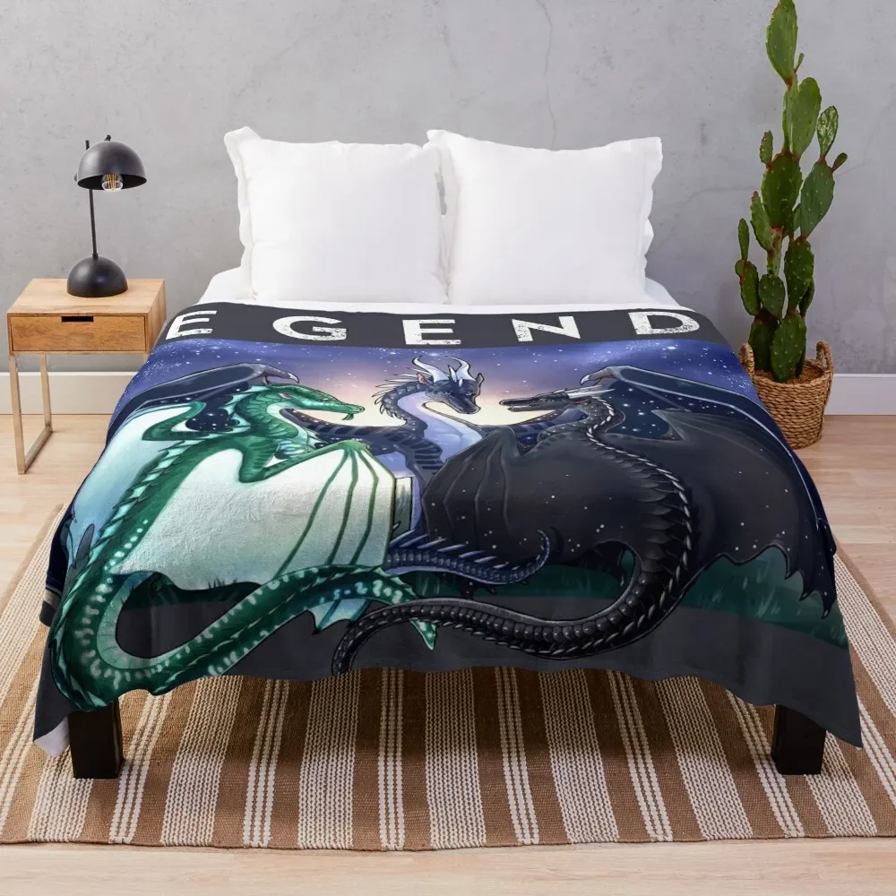 Wings of Fire - Legends - Fathom, Darkstalker, Clearsight Throw Blanket Giant Sofa Picnic for sofa Luxury Brand Blankets