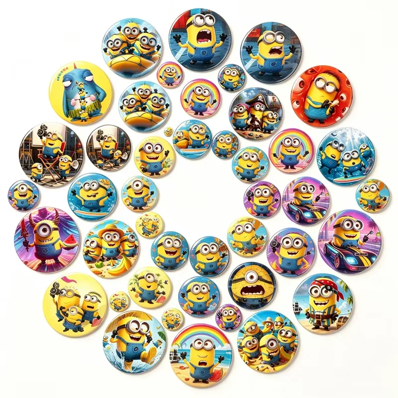Klassischer Film M-Minion Anime Button Pin Handgefertigte Brosche für Kleidung Cartoon-Abzeichen Rucksack-Dekoration Schmuck-Accessoires
