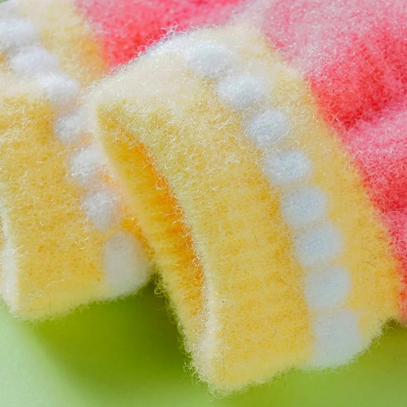 어린이 울 니트 장갑 두꺼운 플러시 따뜻한 풀 핑거 장갑 겨울 아기 귀여운 토끼 손 커버 1-3세 여아 남아용