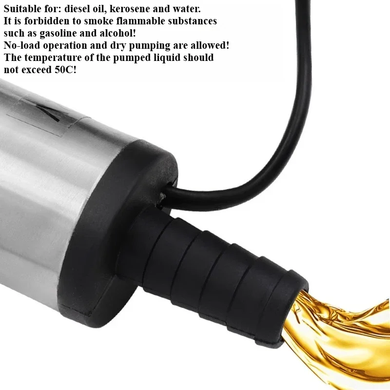 

Portable small pump 12V DC pump 38mm submersible clamp Stainless steel filter screen