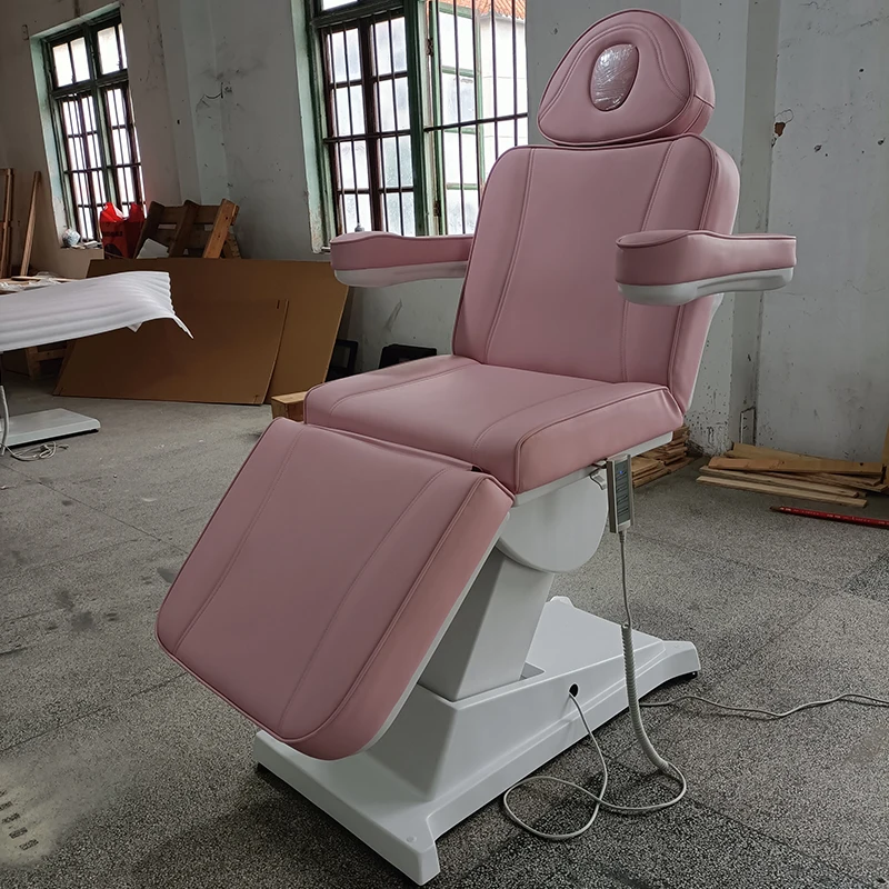 Modern Electric Facial Spa Body Beauty Salon Clinic Massage Treatment Bed Tables Chair Podiatry Pink Beauty Bed