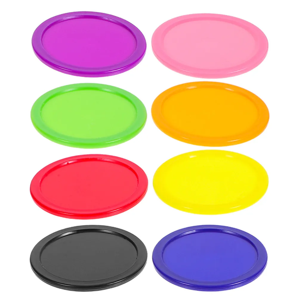

8Pcs Air Hockey Pucks 64Mm Heavy Duty Precision Crafted for Seamless Gliding Compatible with Most Tables Air Hockey Table