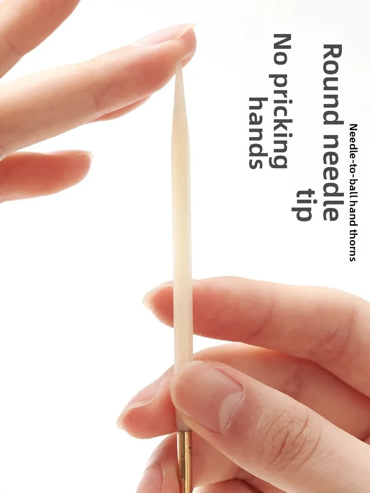

cm Single Needle Head Copper Tube Bone Needle Hand Knitting Sweater Needle DIY Tool Detachable Circular Needle for Home Tex...
