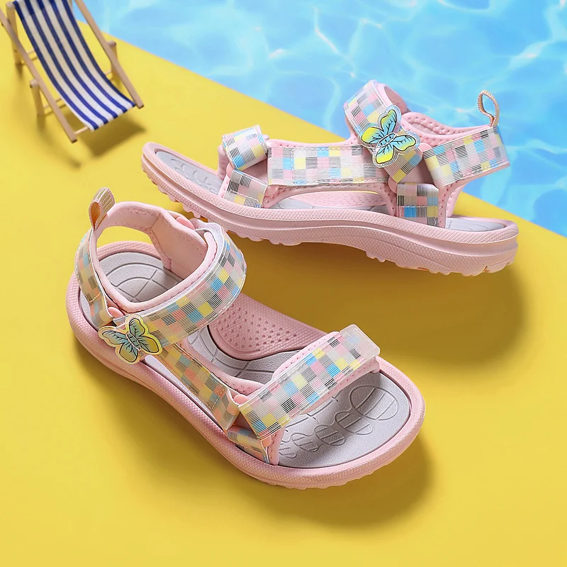 Summer Children Fashion Sandals Baby Girls Toddler Soft Non-slip Princess Shoes Baby Cute Candy Breathable Comfortable Sandals