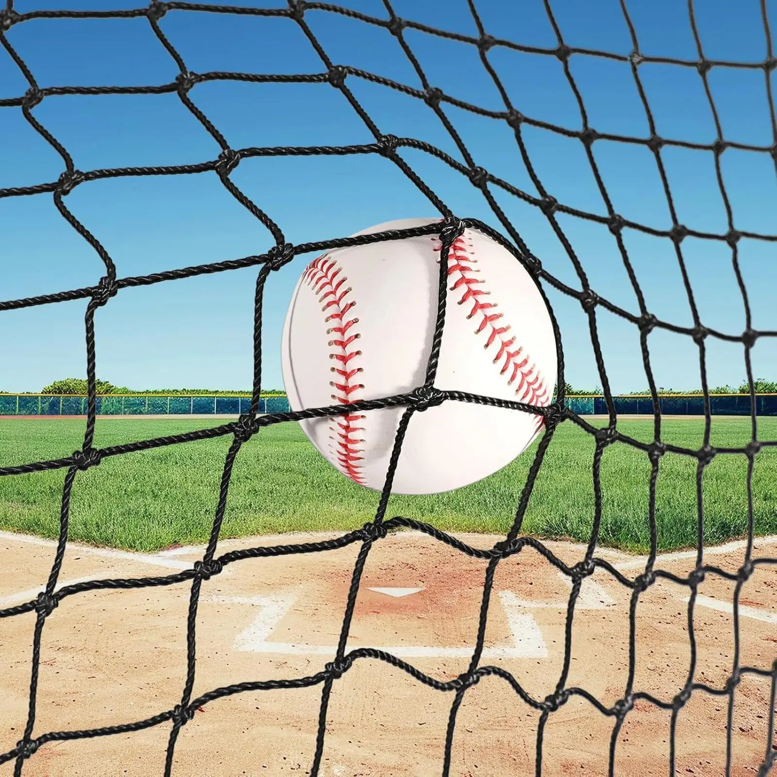 Baseball Backstop Net Sports Netting Multipurpose Ball Return Heavy Duty Protection Net for Softball Hockey Tennis Playground
