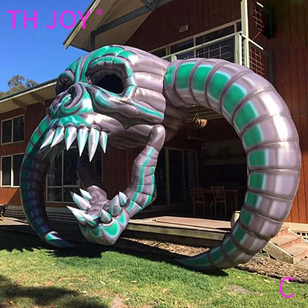 

fast ship to door, 2025 Giant hanging Inflatable Skull Skeleton Head for Yard Halloween Party Decoration