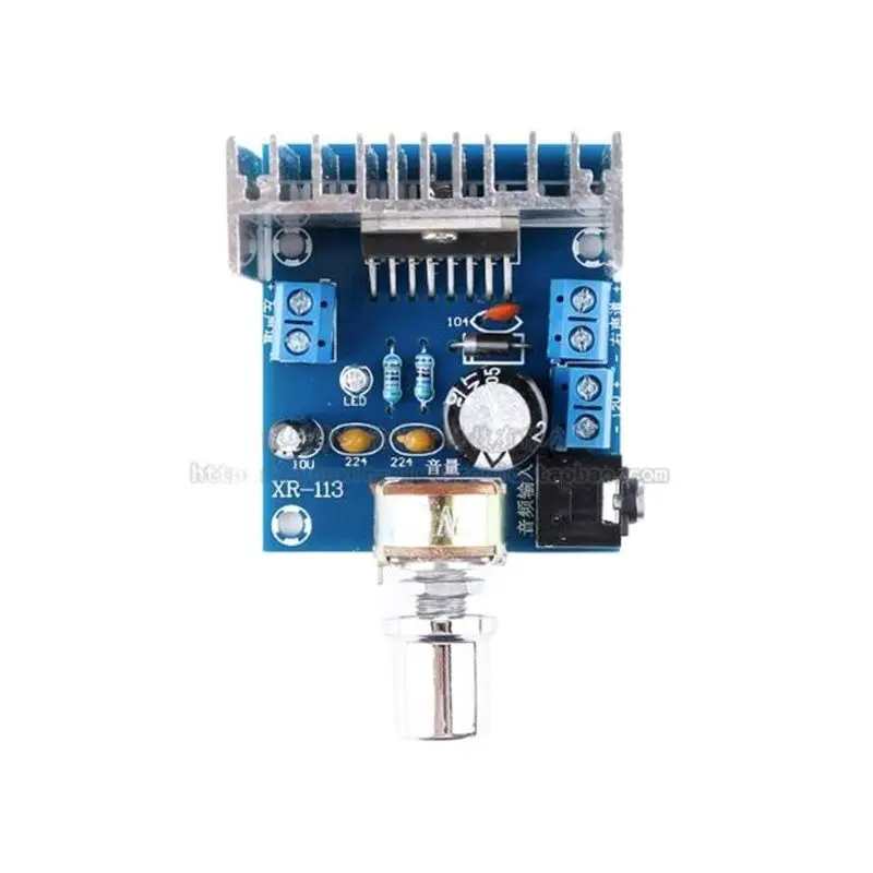 แผงวงจรขยายเสียงมอเตอร์ไซค์โมดูลเครื่องเสียงรถยนต์12V บอร์ดช่องสัญญาณคู่ TDA7297มีเสียงดัง AC/DC