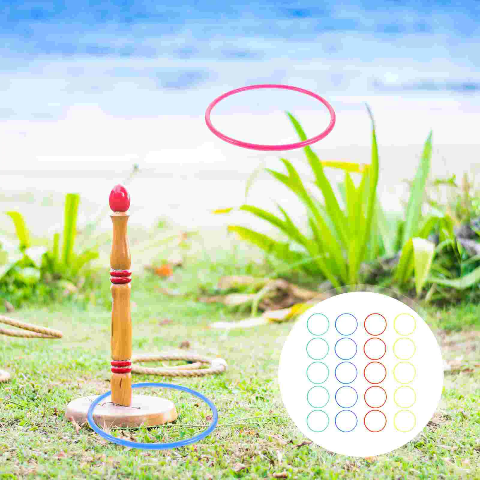 

20 Pcs Throwing Ring Leisure Toy Toss Game Accessories Circles Kids Multicolor Plaything Supplies Plastic Thicken Tossing