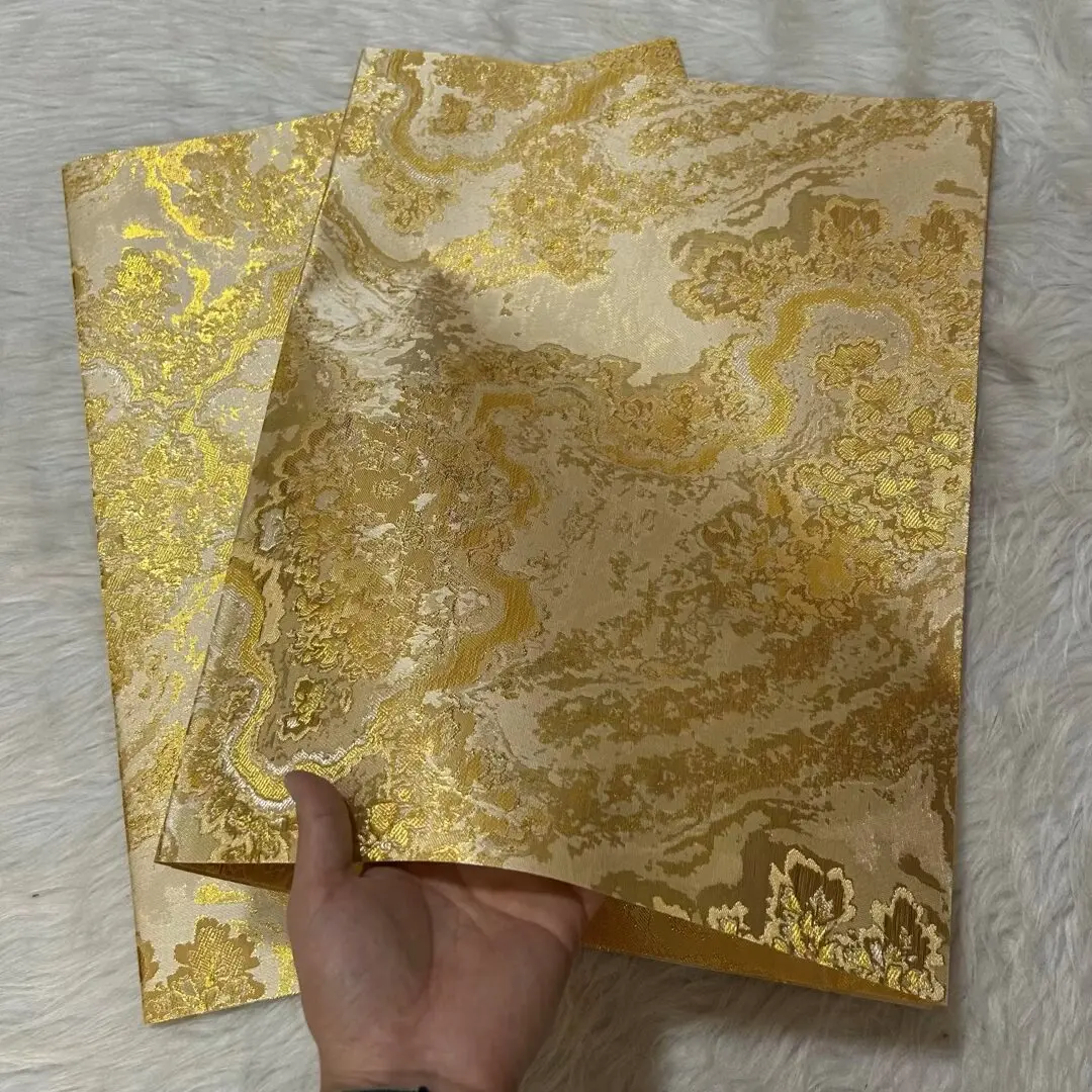 Good Quality African Sego Head Tie Wrapper Hat Materials Swiss 3D SEGO Gele And Ipele Golden For Wedding Party Outfits 2Pcs/Bag