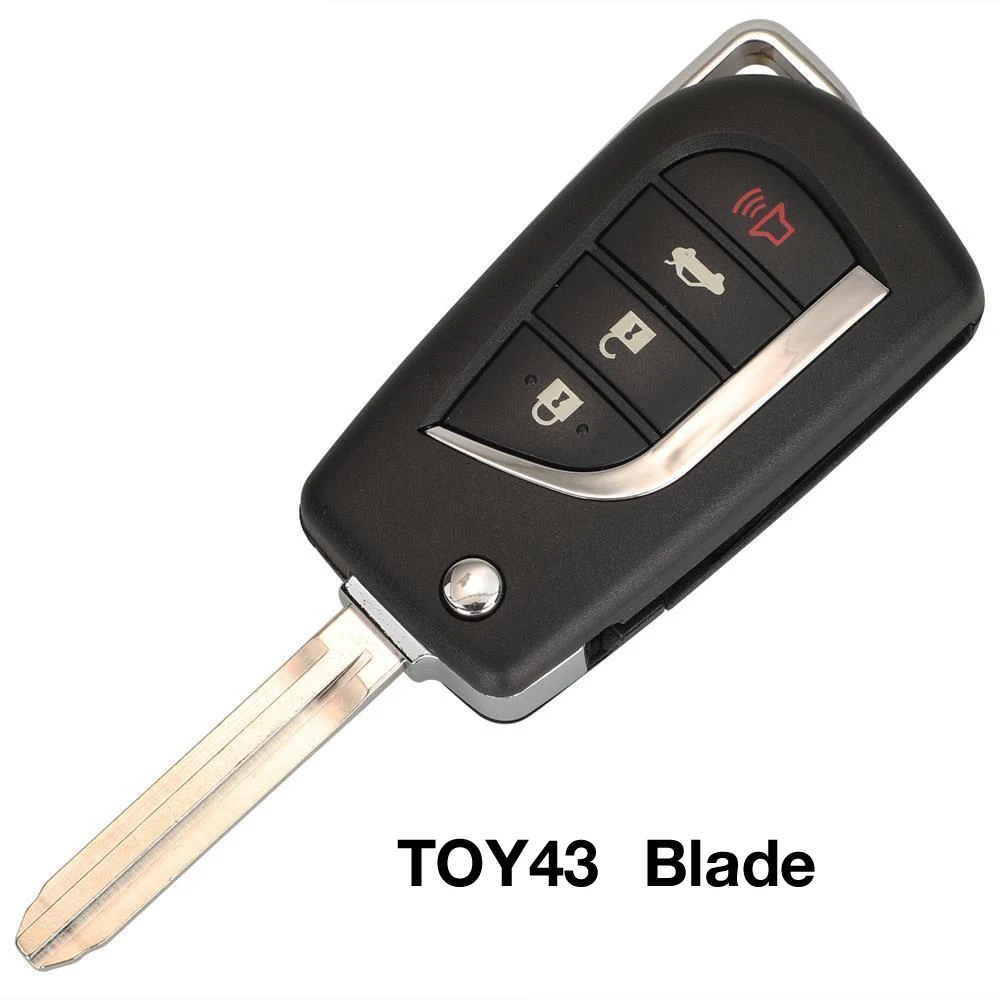 Jingyuqin 2/3/4BTN Flip Folding Remote Key Shell Für Toyota Levin Camry Reiz Highlander Corolla Schlüssel Fall VA2 Toy48 Toy43