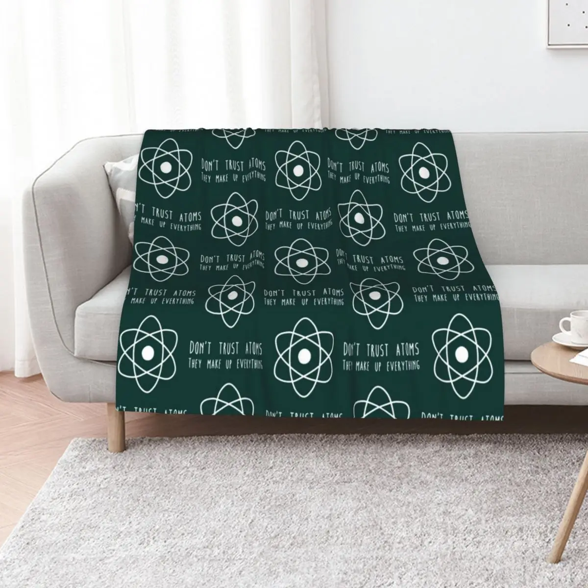 atoms Throw Blanket Extra Large Throw Hairy Polar decorative bed plaid Loose Blankets