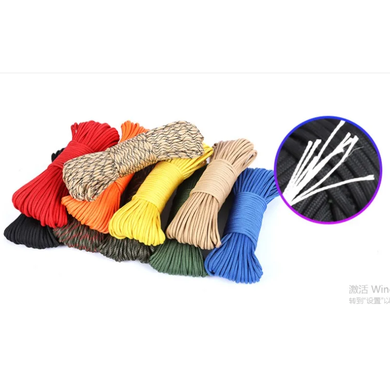 9-core 100m Paracord Tent Rope Multipurpose Manual Rope Suitable for Outdoor Camping Hiking Survival DIY Bracelets or Keychain