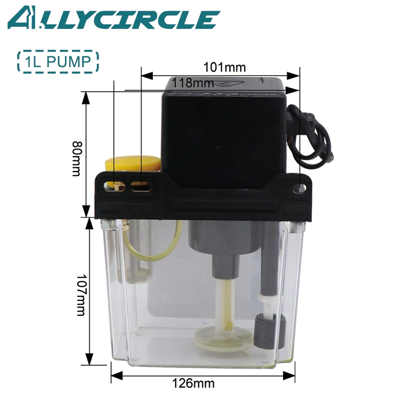 Auto Lubrication Pump 1L 2L AC220V 4mm Electromagnetic Pump CNC Oil Lubrication Pump Lubricator for CNC Machine Tools