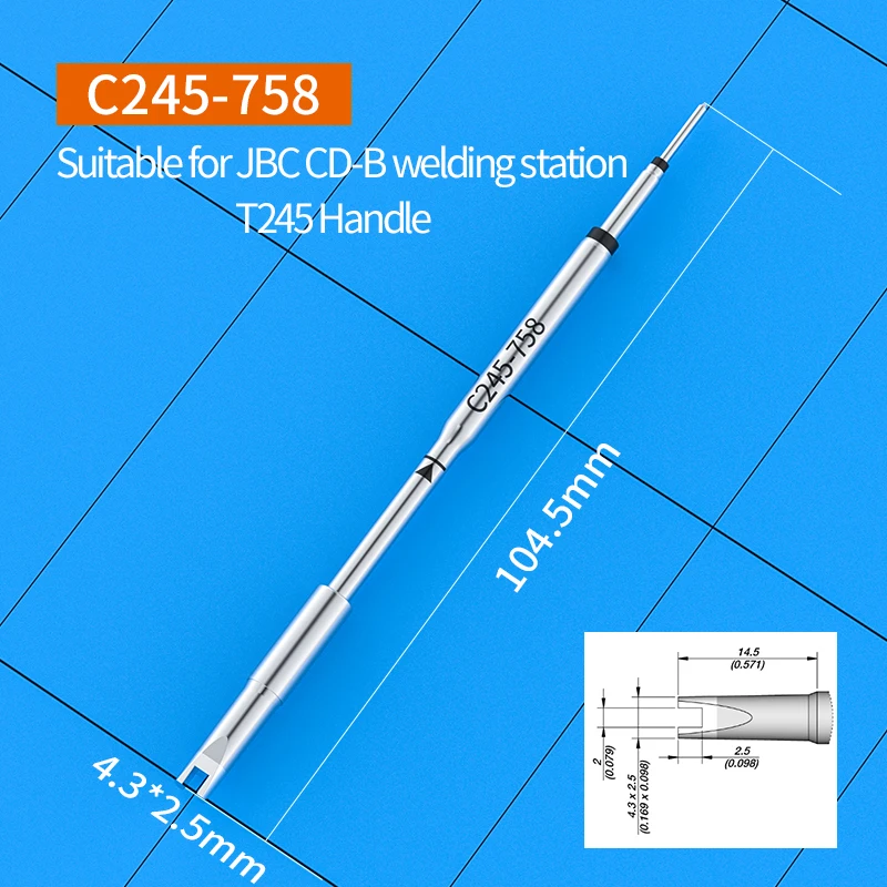 C245 Lötspitze C245-067 758 760 762 785 790 259 938 für JBC T245 Lötstation Reparatur Handy PCB SMD Werkzeuge – Detail 18