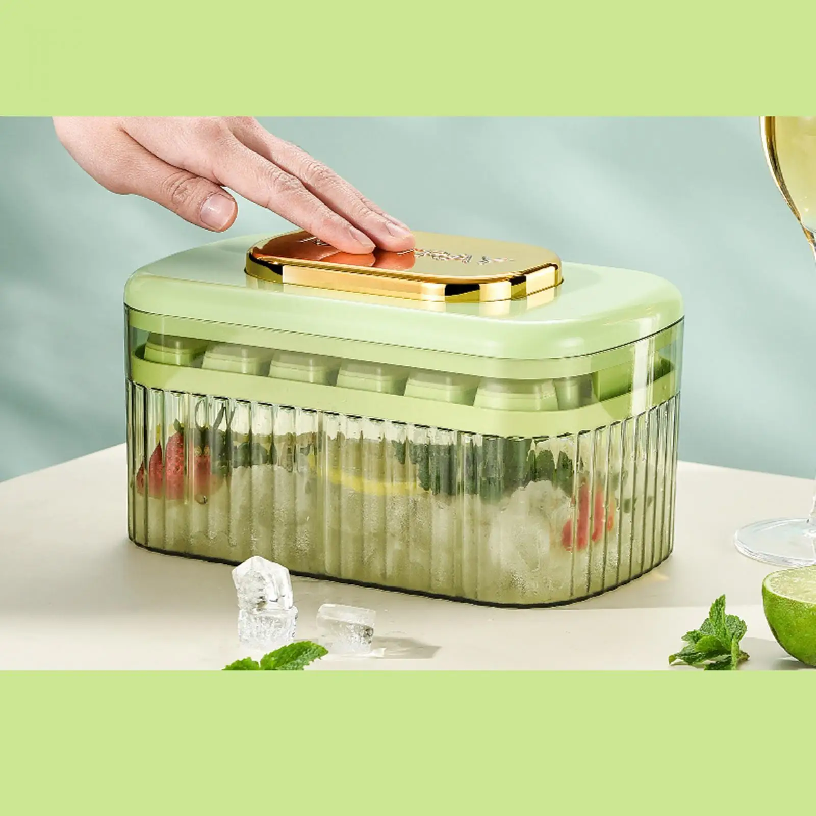 

Ice Cube Tray Durable Quickly Release Save Space Ice Making for Juice Party Cocktails