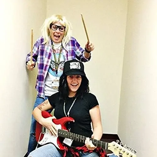 Cappello nero di Halloween Costume anni '80 Il mondo di Wayne