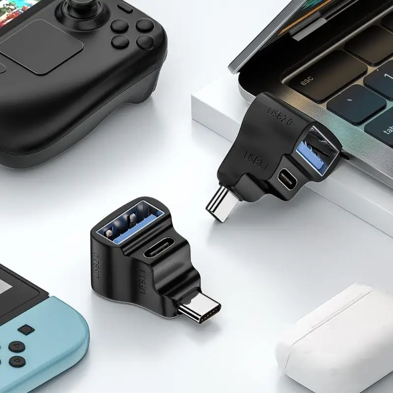 G6DD USB Тип C до USB 2.0+Тип C Адаптер разветвителя 100 Вт быстрая зарядка для ноутбука