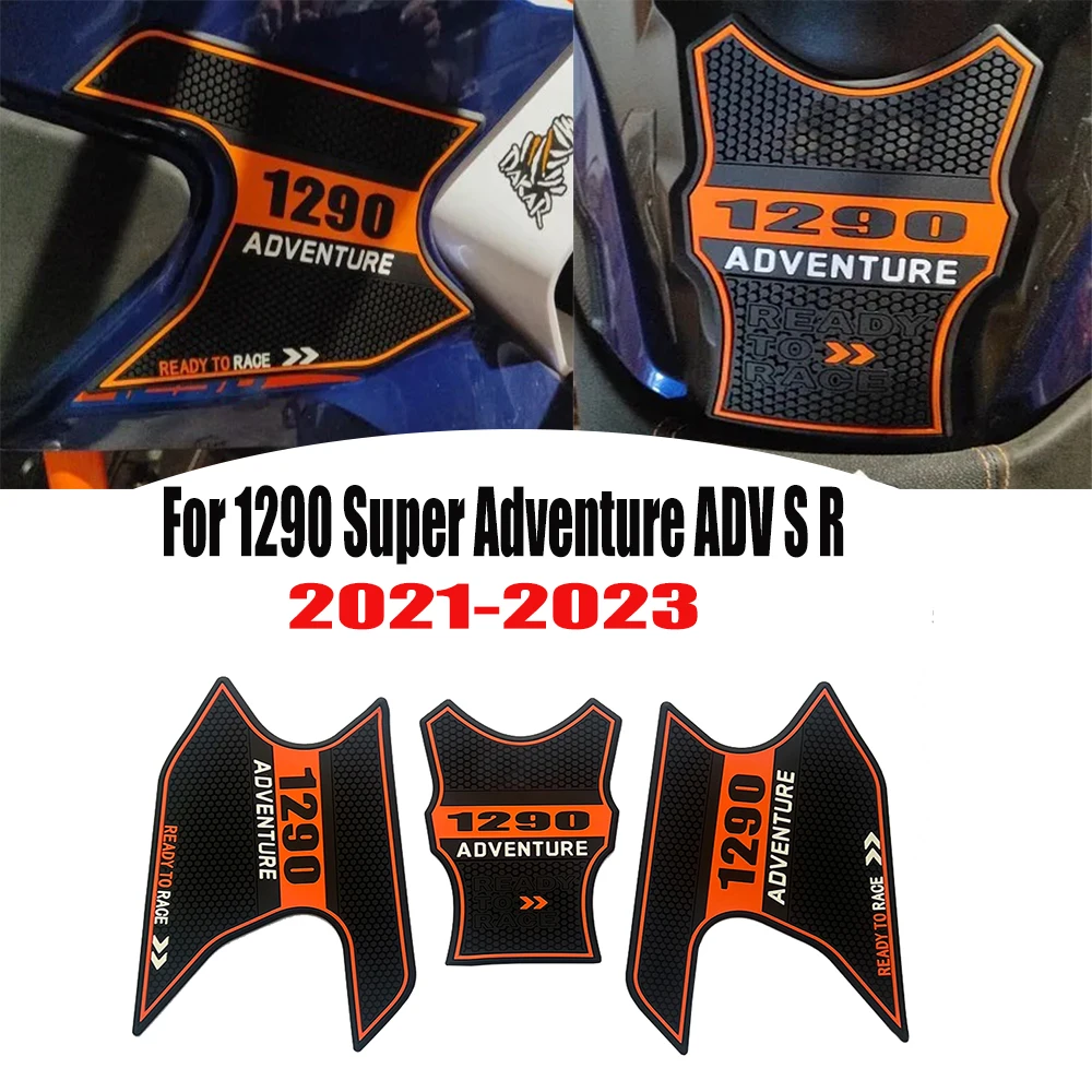For KTM 1290 Super Adventure ADV S R 2021 2022 2023 New 3D Rubber Protective Pad Fuel Tank Stickers Gas Oil Protector Decoration