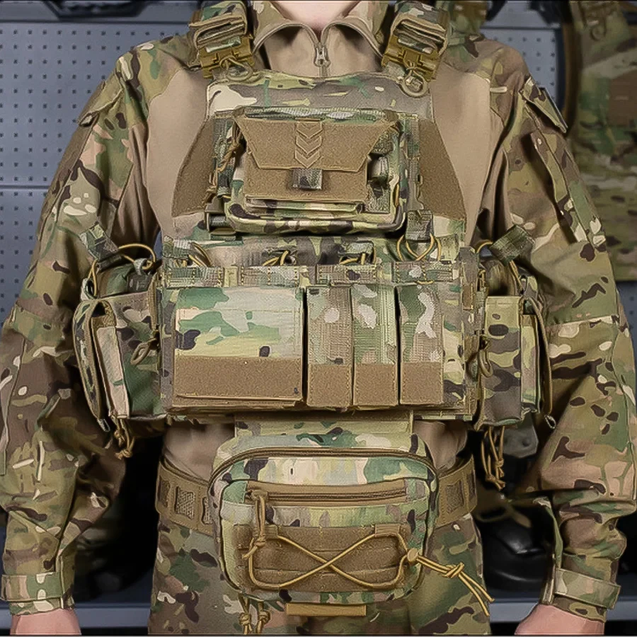 YAKEDA schnell abnehmbare Outdoor-Jagdweste, multifunktionale Trageweste mit verstellbaren Schultern und Taille, atmungsaktive Weste. – Detail 12