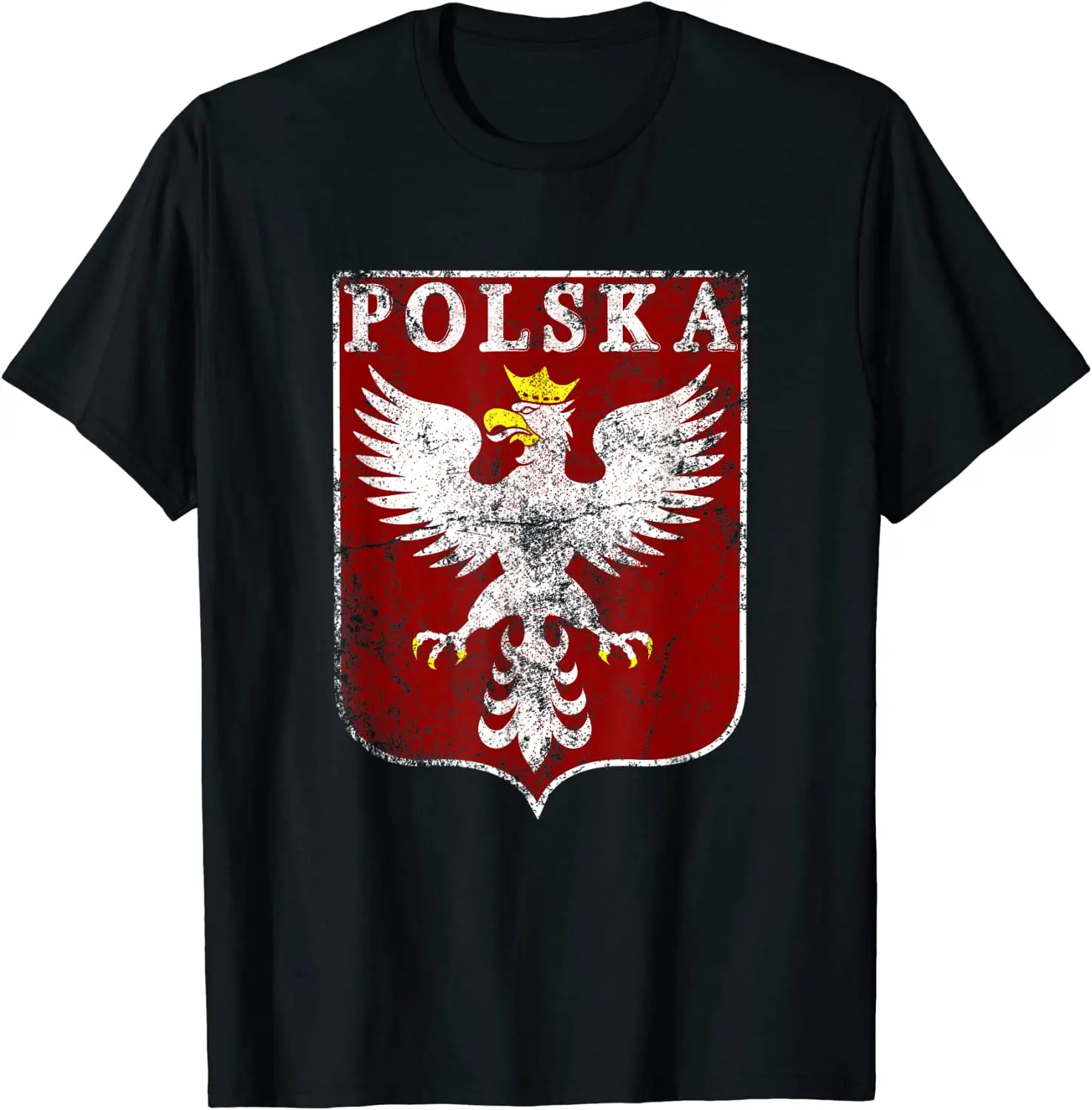 

Vintage Polish Eagle Crest Polska Poland T-Shirt 100% Cotton O-Neck Summer Short Sleeve Casual Mens T-shirt Size S-3XL