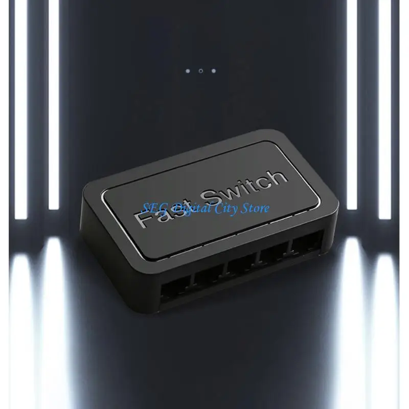U75B Ethernet Switcher 5 portów sieci Ethernet Przełącza Adapter kabla zasilającego 10/100/1000 Mbps Ethernet Rozdzielacz sieci