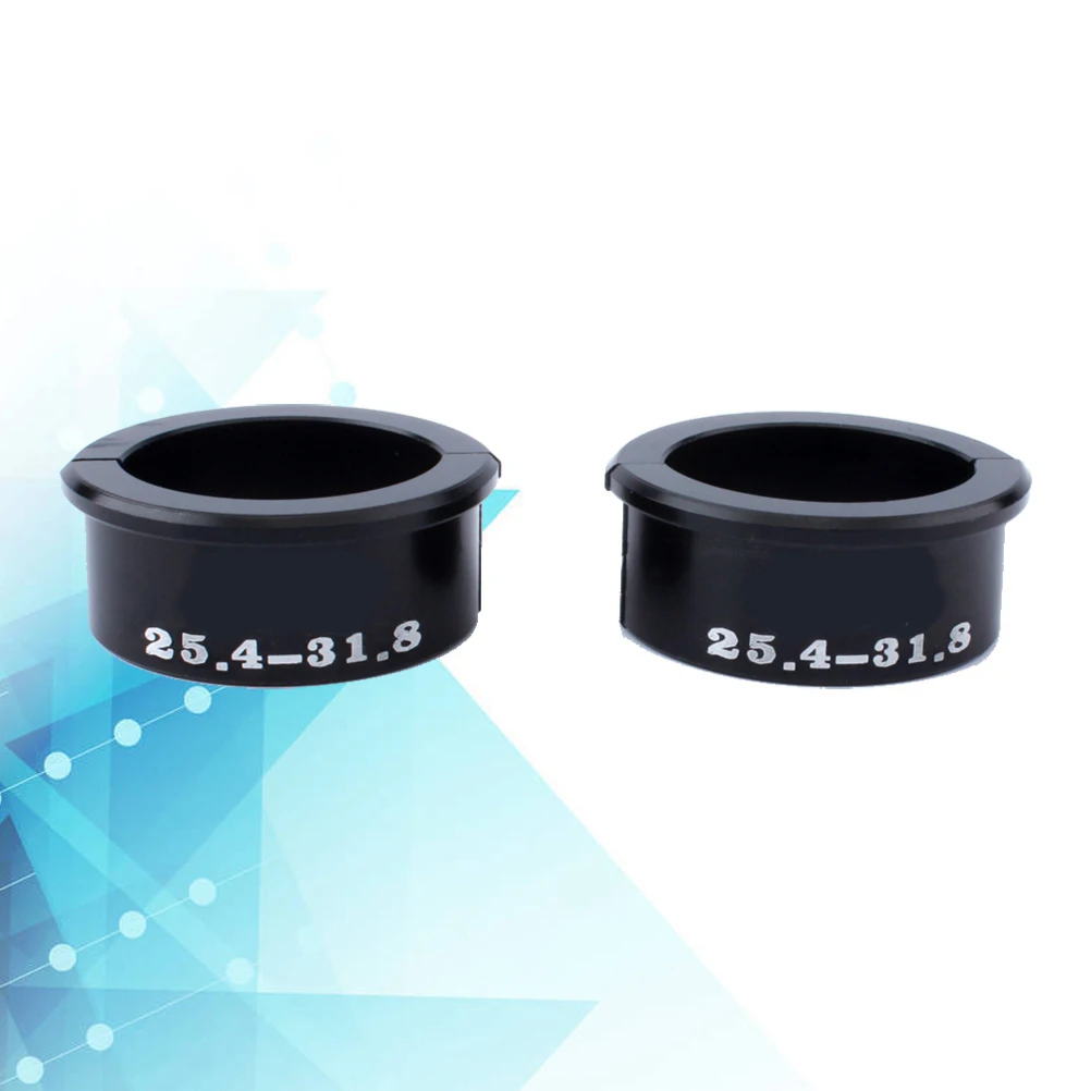 

4pcs Bike Handlebar Conversion Shims Clamp 25.4Mm To 31.8Mm Adjustable Lightweight Aluminum Alloy Black Color For Bicycle Rear