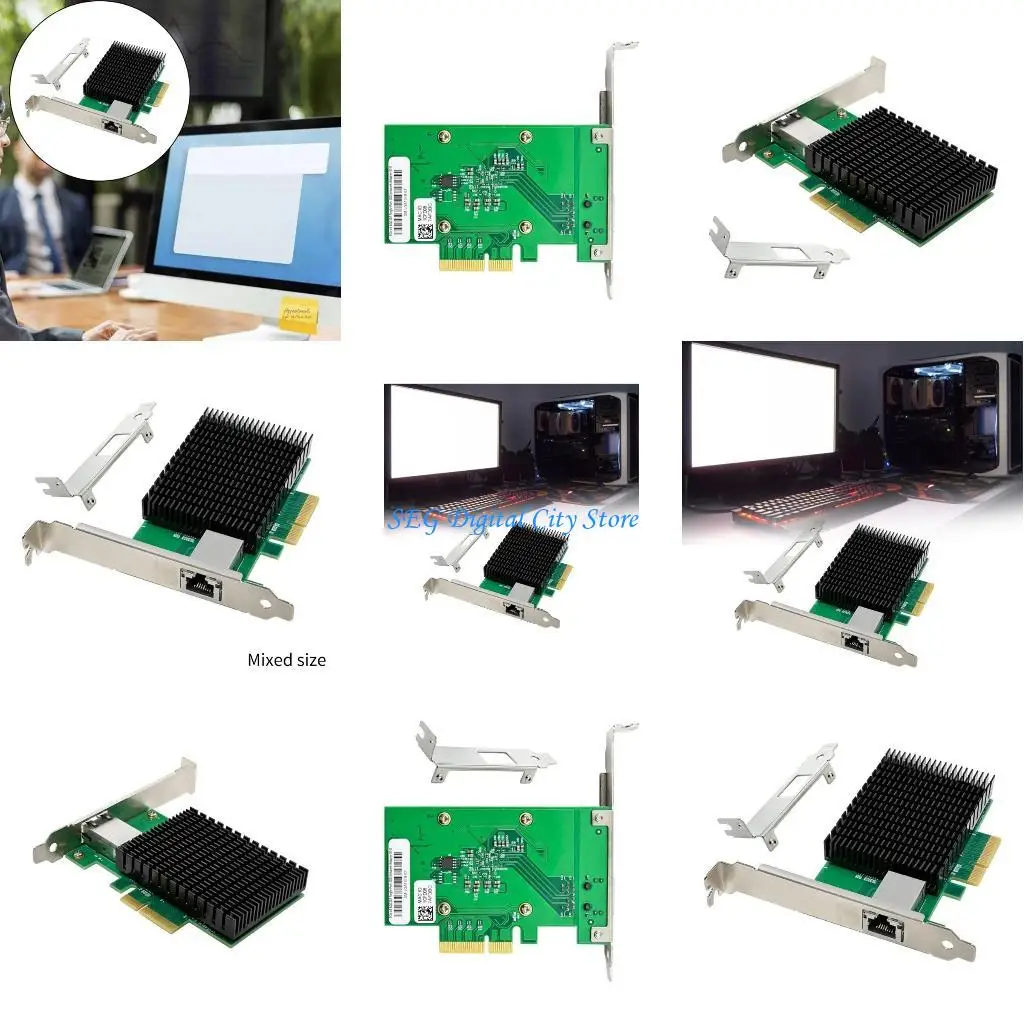

U75B PCIe 10G Ethernet-карта AQ107 PCIex4 Cat6a Rj45 Серверная сетевая карта для компьютера