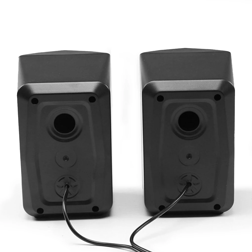 

1 Pair Computer Speakers Stereo USB RGB Loudspeakers 3 5mm Wired LED Light Portable Desktop Subwoofers