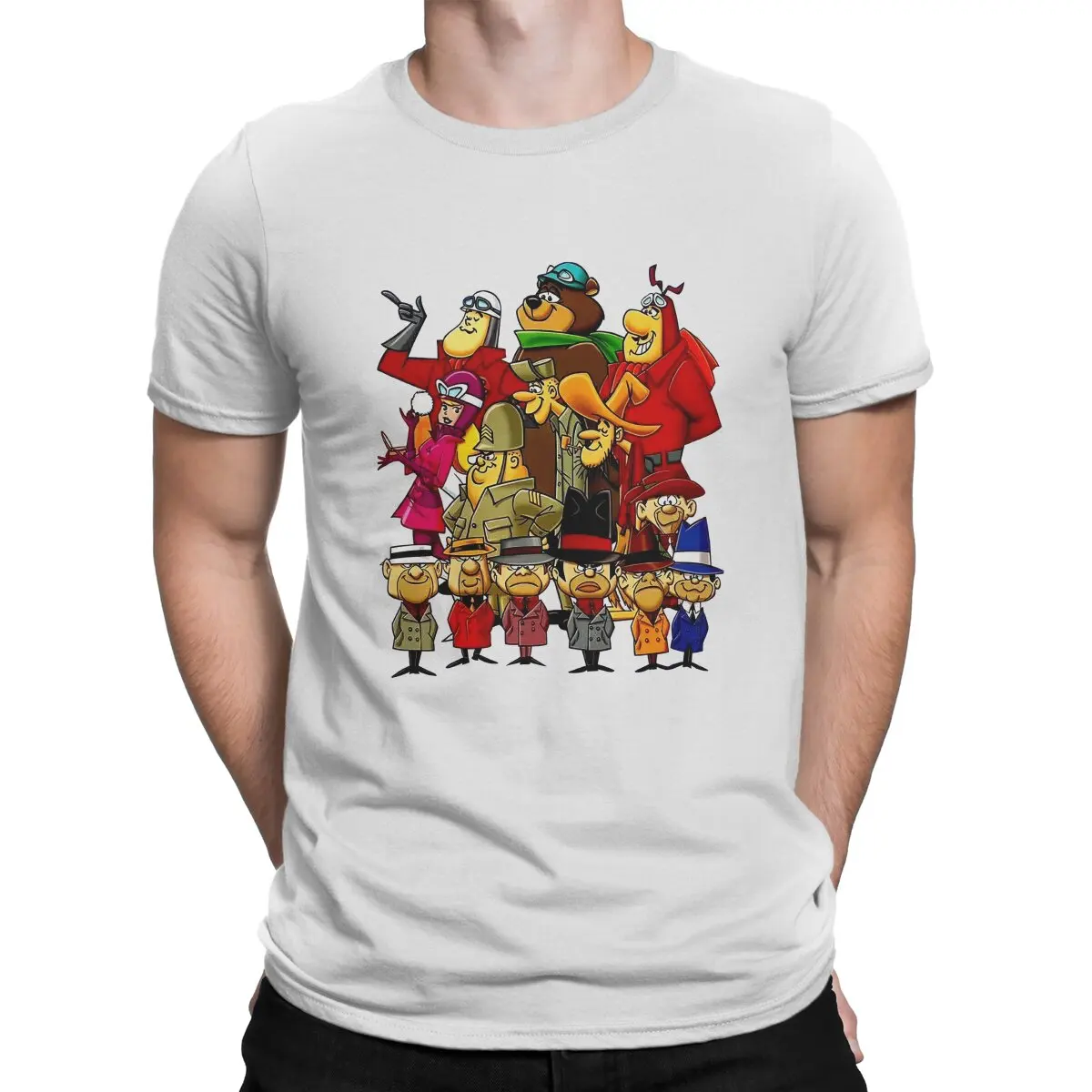 Wacky Races 60s Cartoon Cartoon Team Tshirt Graphic Men Polyester Tops Vintage Homme Summer Streetwear Harajuku T Shirt