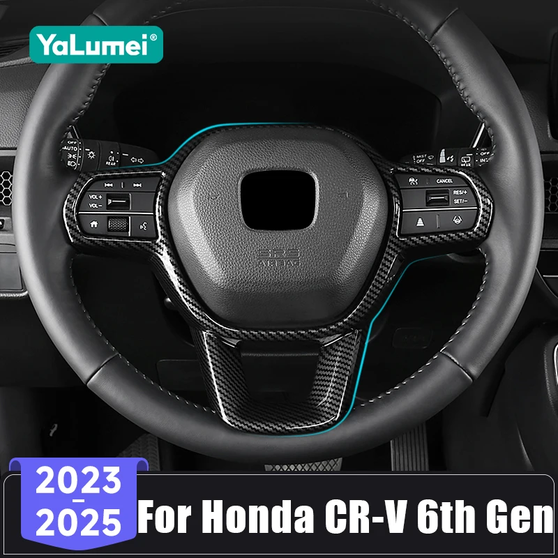 Für Honda CR-V CRV 6th Gen 2023 2024 2025 ABS Auto All Inclusive Lenkrad Dekoration Abdeckung Aufkleber Trim Rahmen Zubehör