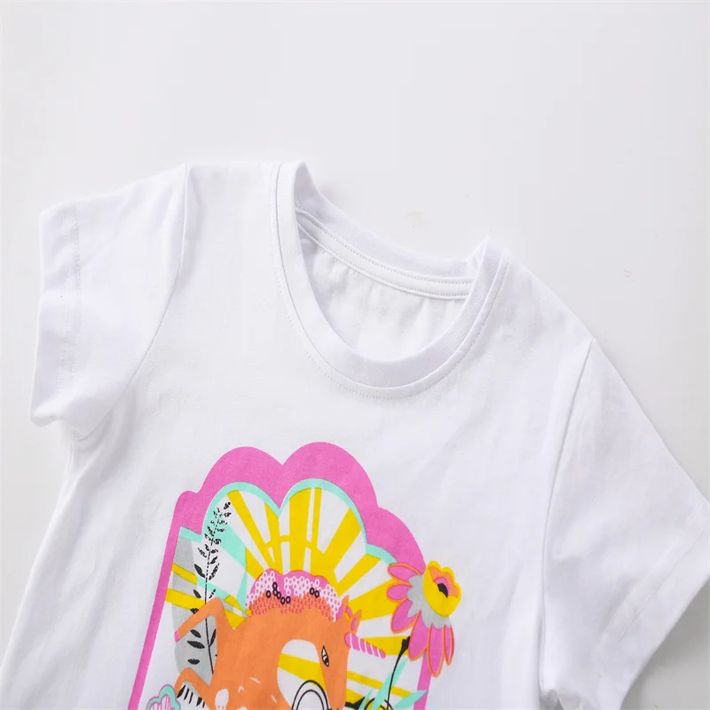 Jumping Meters 2-7T Girls Clothing Sets Kids Suits 2 Pcs Tops + Leggings Baby Clothes Summer Short Sleeve Kids Wear Outfits