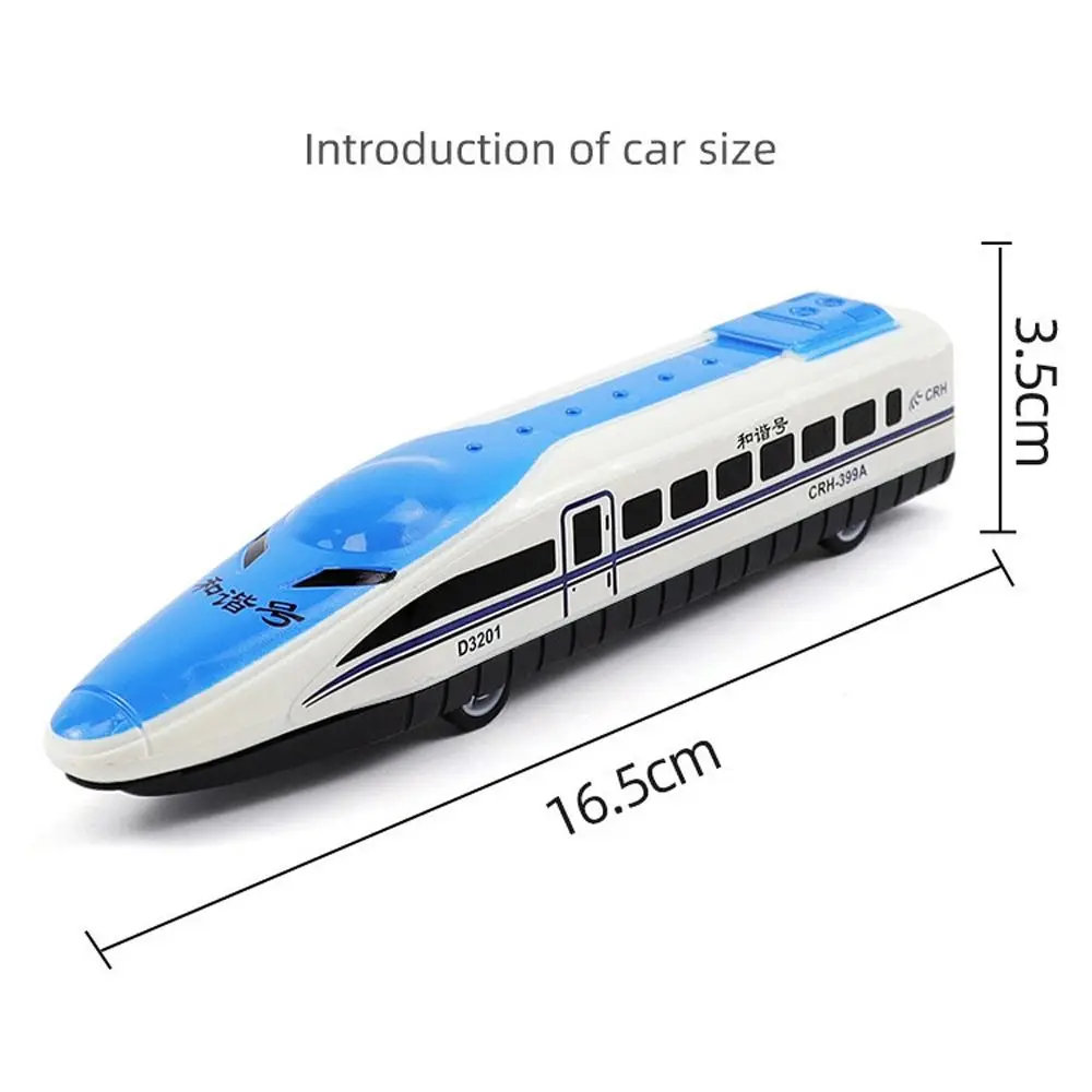 Kids Gift High-speed Pull Back Train Educational Colorful Train Simulation Model Plastic Miniature Train Model Toy Collection