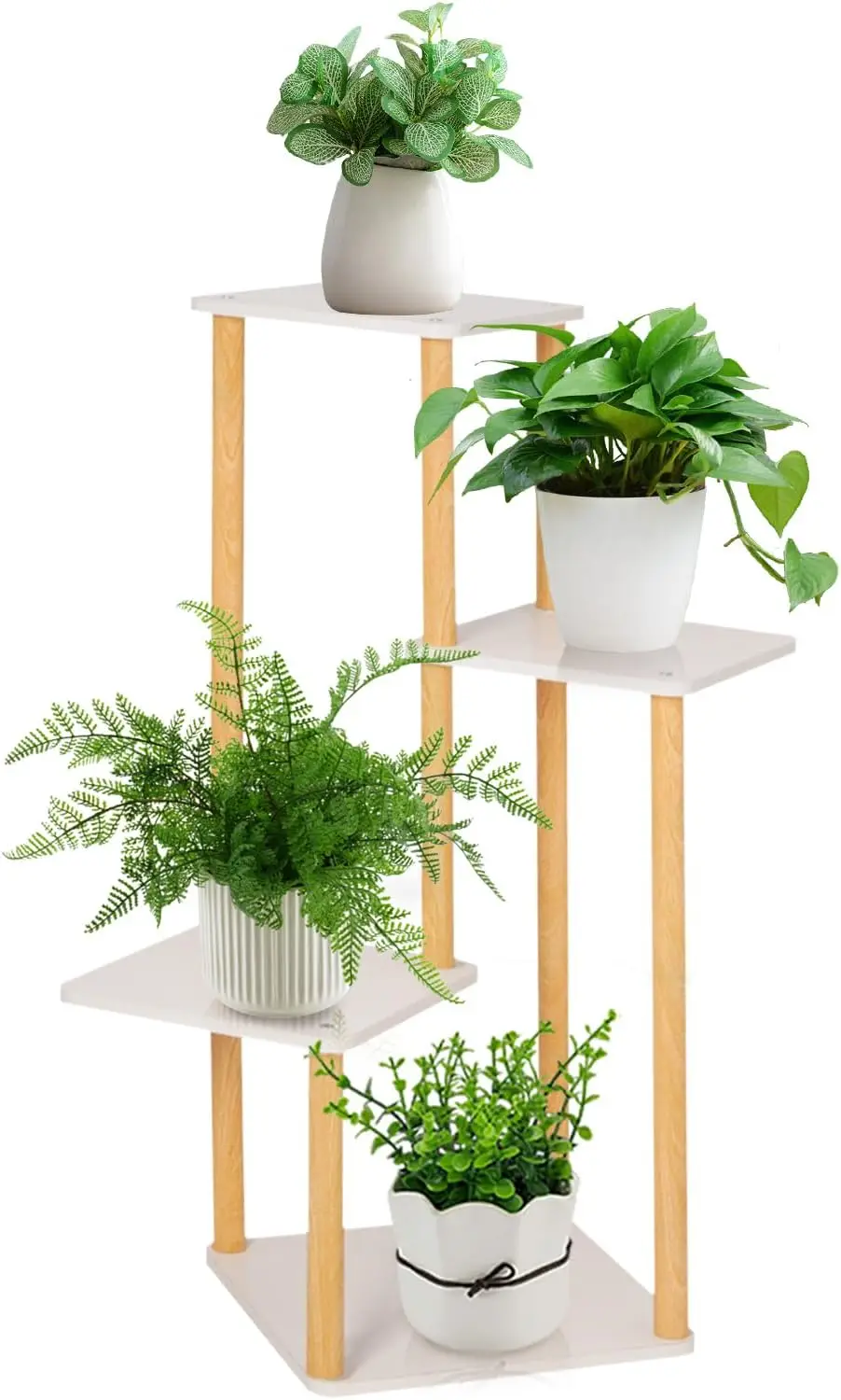 

Multi-layer wooden plant stand flower pot rack high angle plant stand suitable for indoor and outdoor garden living room home