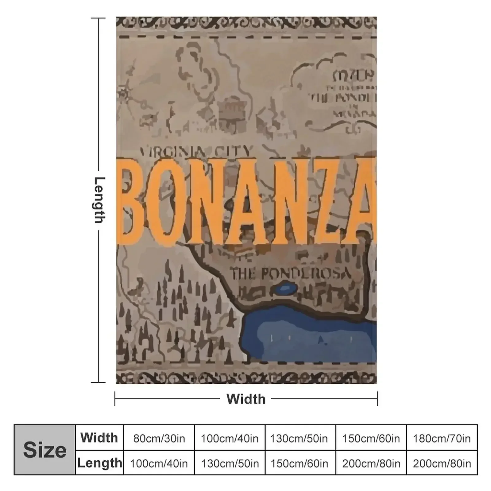 poster logo bonanza Throw Blanket Travel Luxury Designer Large Thermals For Travel Blankets