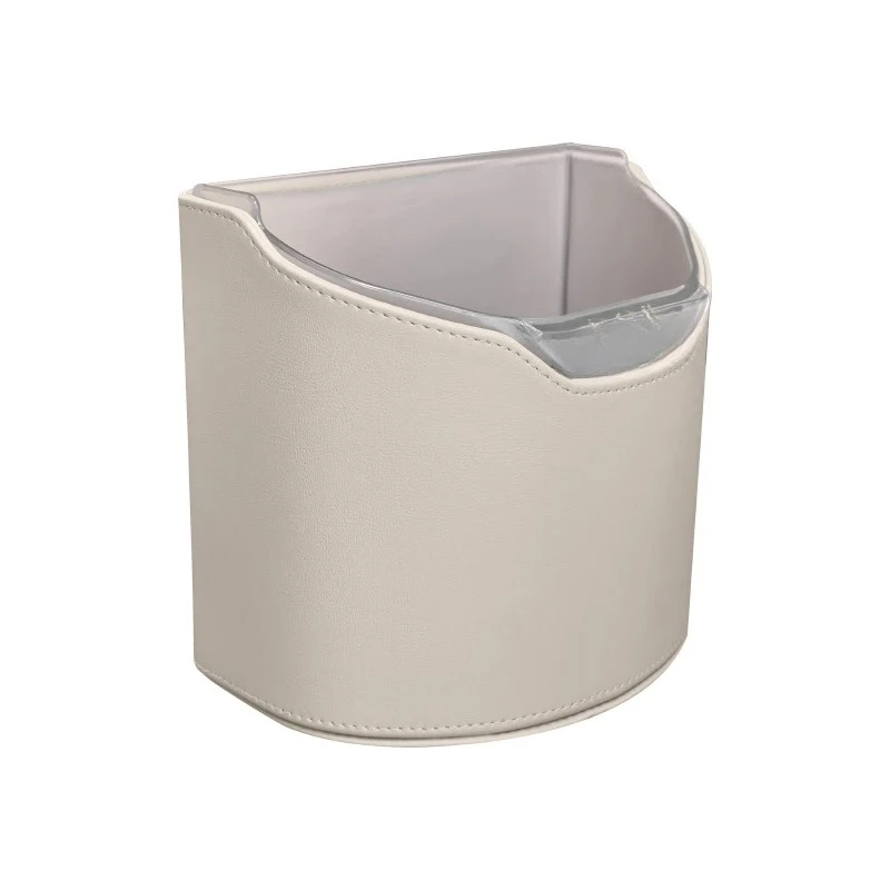 

Leather and anti-lock braking system removable 2.8-liter trash can for seat back suspension design car trash can