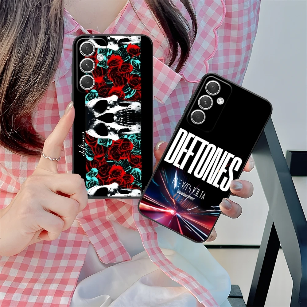 D-deftones-携帯電話ケース,Samsung m55 35 15 54 34 14 33 23 13 42 32 22 f55 23 12 5g,黒,ファッショナブル