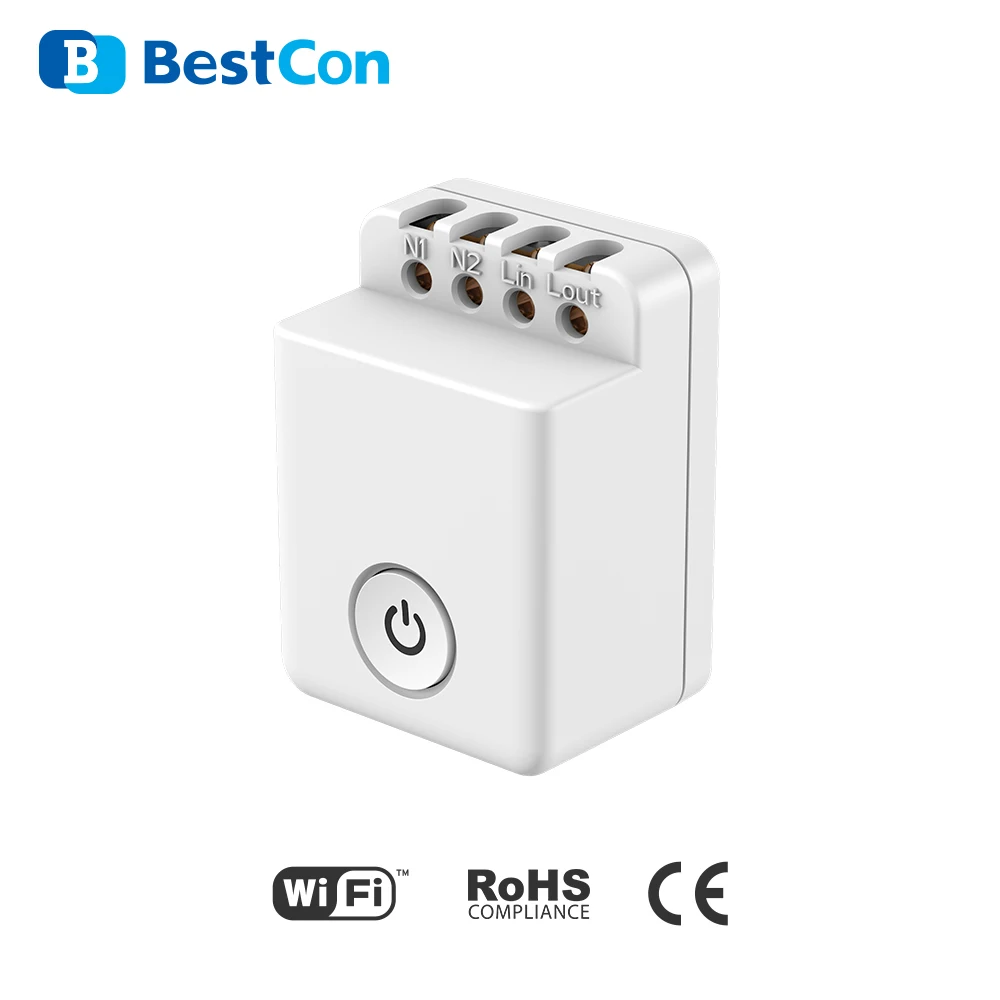 TISHRIC BroadLink SCB1E Smart WiFi Module 16A Metering Switch Metering And MCB1 Four Sets Works With Alexa And Google Assistant