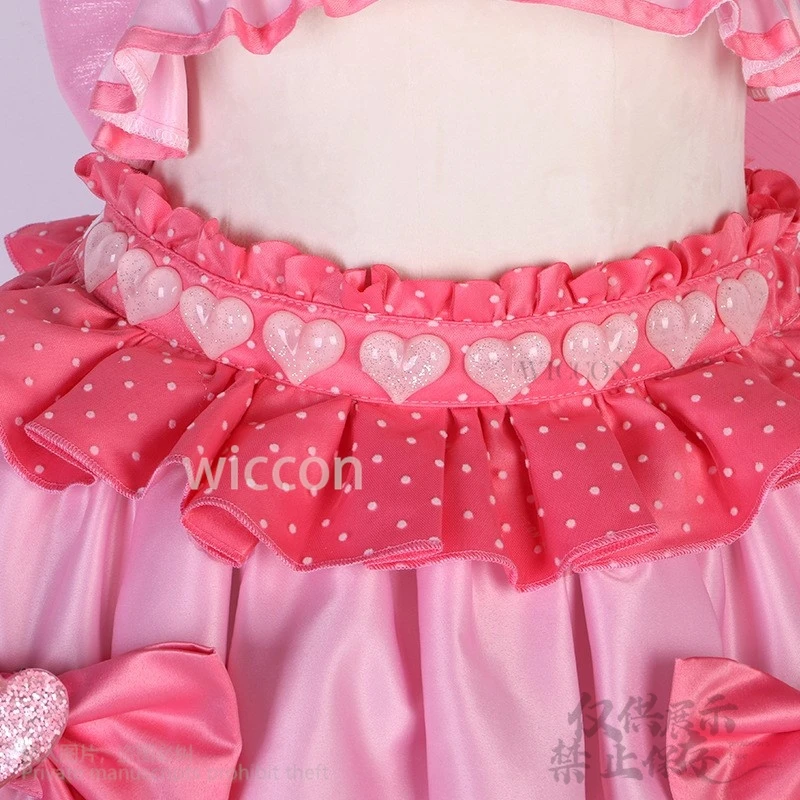 Anime Shugo Chara Cosplay Hinamori Amu Costume Pink Dress Lolita Wigs Halloween Christmas Uniform For Girls Woman Customized