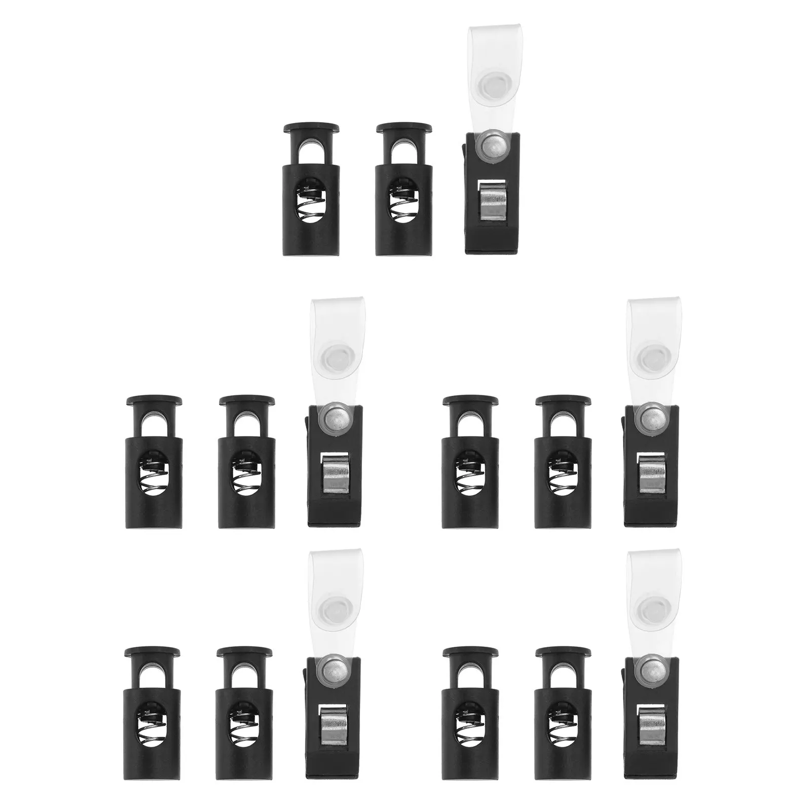 5Sets Garden Flag Stopper Anti- Rubber Stopper Plastic Clips Easy Install Garden Flag Fixator Flagpole Parts