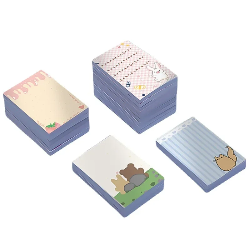 100PCS Small Fresh Note Pad,น่ารัก,ฉีกขาดได้และพกพา,Non-กาวNote Padสําหรับสํานักงานนักเรียนใช้