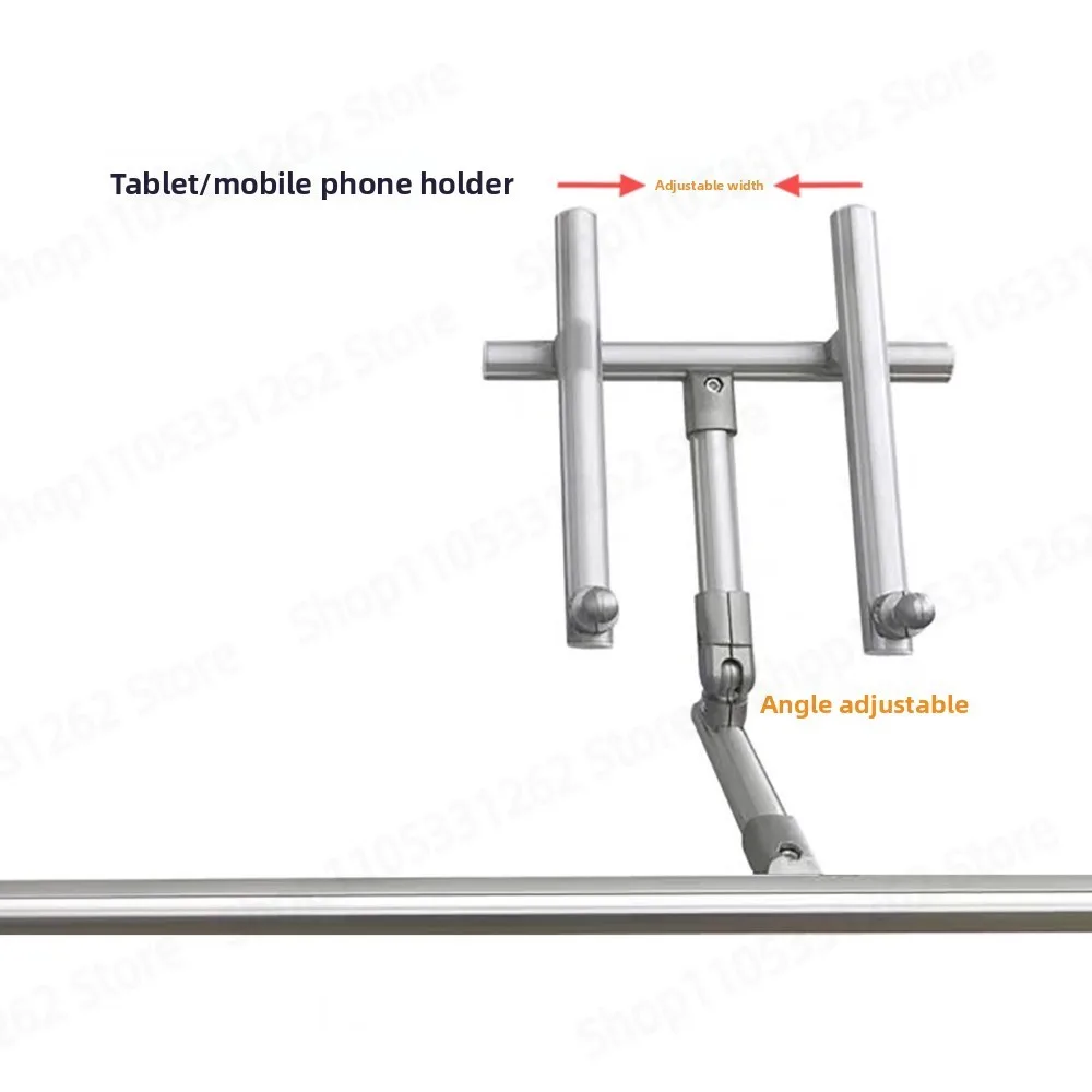 Aluminum Alloy Cross Stitch Stand Flat Plate Holder Thread Guide Rod Embroidery Stand with Universal Phone Holder