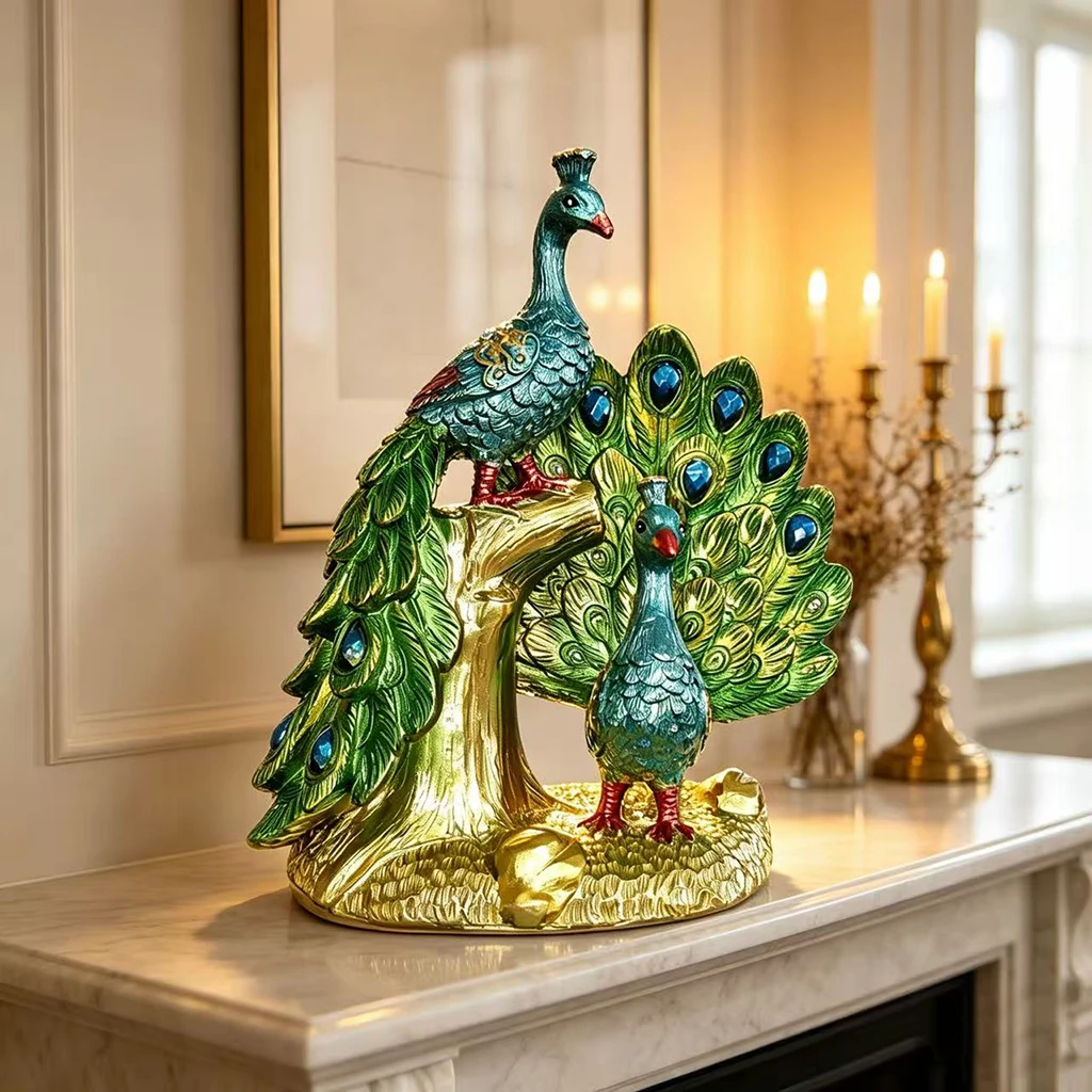 Luxury Peacock Resin Sculpture - огляд і ціна Resin Art Wedding Gift