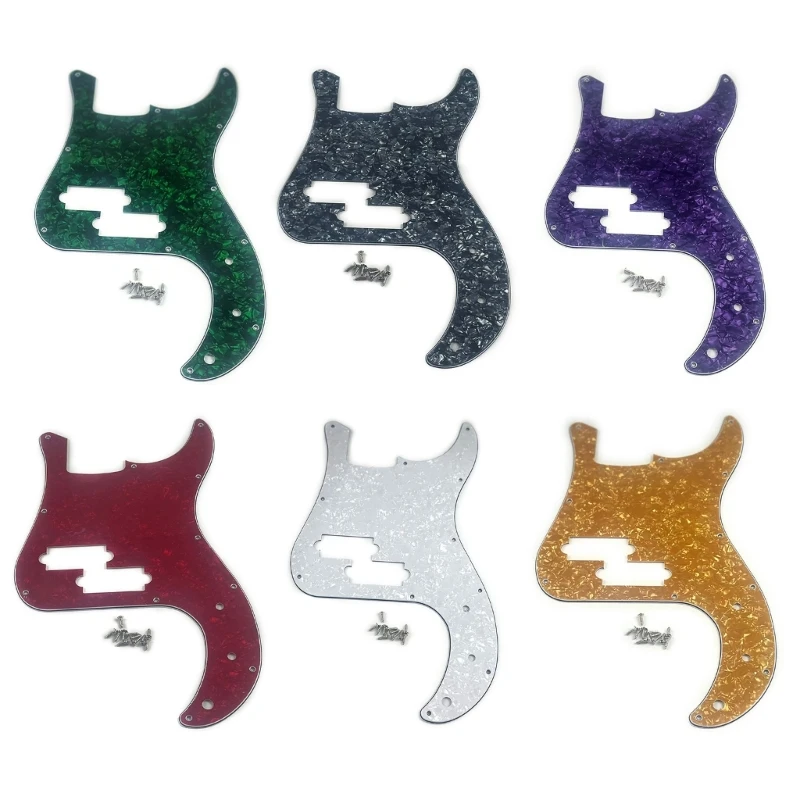 3Ply Bass Pickguard 11-Hole Bass Scratch Plate 4 String Electric Bass Pickguard Replacement Parts Enduring Dropship